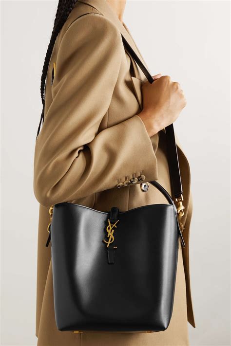 ysl leather bucket bag